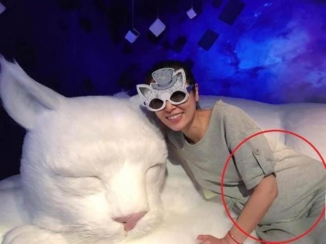 怀孕六个月的林心如亮相，十足的孕妈了？