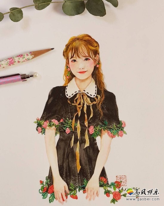 这幅作品完美呈现IU的神韵