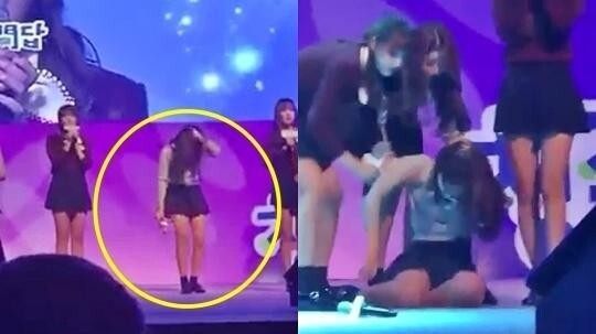 韩国女团GFRIEND公演途中晕倒了？
