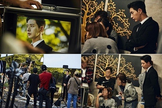 韩国演员朴海镇进行了电视台新剧《Man To Man》的试拍