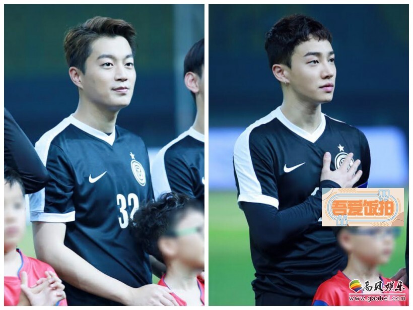 BEAST斗俊起光明星足球队获胜 五人戴友谊手链