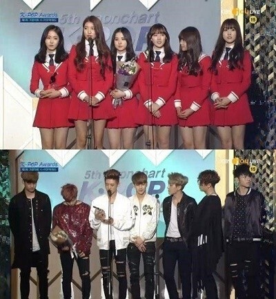 Gfriend和iKON获得了Gaon Chart年度新人奖 Gfriend和iKON获得了Gaon Chart年度新人奖