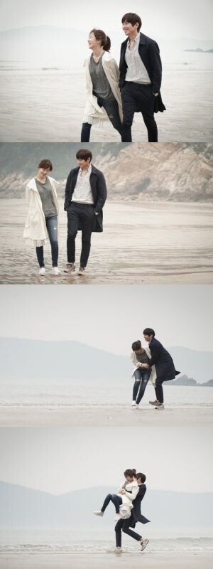 《又，吴海英》剧组公开最新剧照 Eric和徐玄振在海边约会漫步