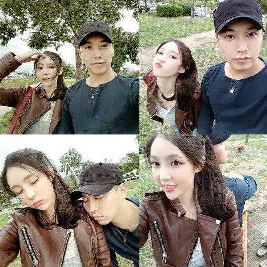 晟敏的妻子金思恩公开了两人的甜蜜约会照