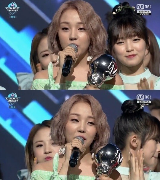 歌手白娥娟携新曲《So so》在《M!Countdown》中获得了冠军