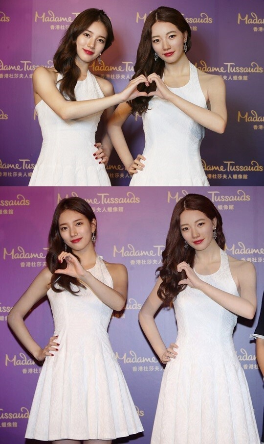 女团miss A成员秀智公开了见到“双胞胎蜡像”的心情