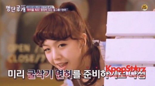 敏雅登上了"人生的保险，明星的资格证级别"特辑第五名