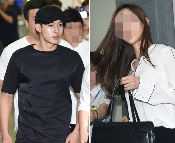 金贤重和前女友到首尔中央法院接受法官审问