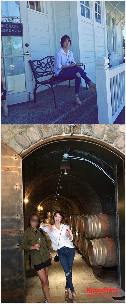 宋慧乔度假的照片被公开