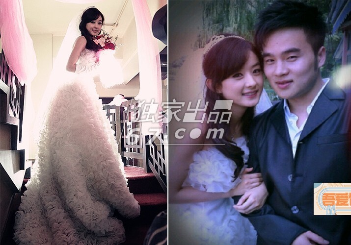 这几天一张赵丽颖穿婚纱和陌生男人的合照在网上疯传