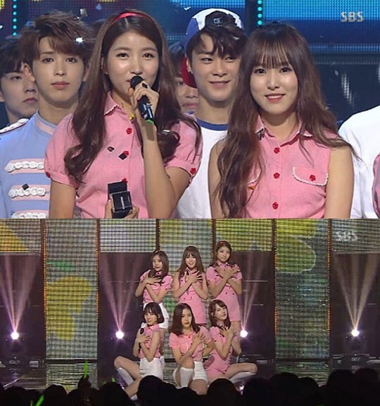 《人气歌谣》如期播出，GFRIEND凭借《NAVILLERA》夺得了冠军