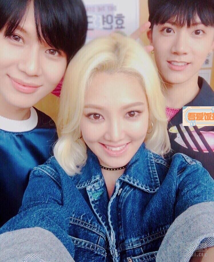 孝渊於昨日在Instagram公开与SHINee泰民、NCT TEN的合照