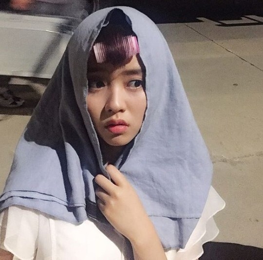 金所炫展现了可爱的避暑方法