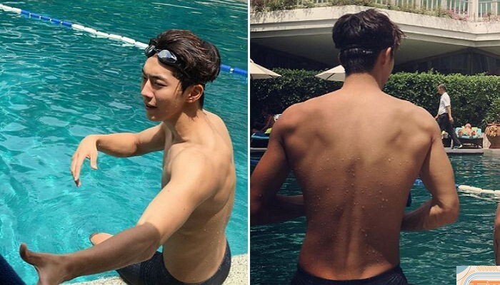 演员南柱赫日前公开在游泳池畔,裸露上身的照片 演员南柱赫日前公开在游泳池畔,裸露上身的照片