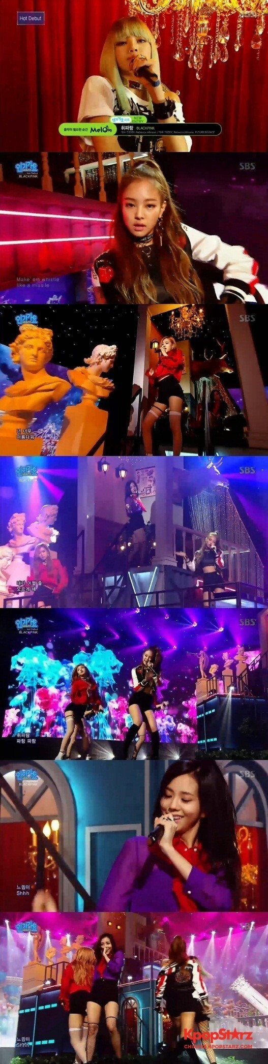 Black Pink登上SBS打歌节目《人气歌谣》，献上出道后的首个舞台