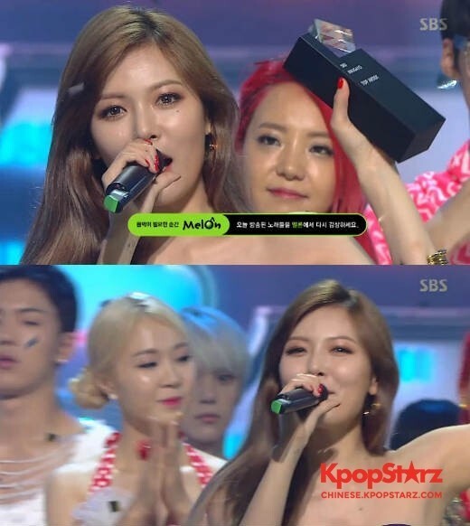 泫雅在《人气歌谣》中获得了一位 泫雅在《人气歌谣》中获得了一位