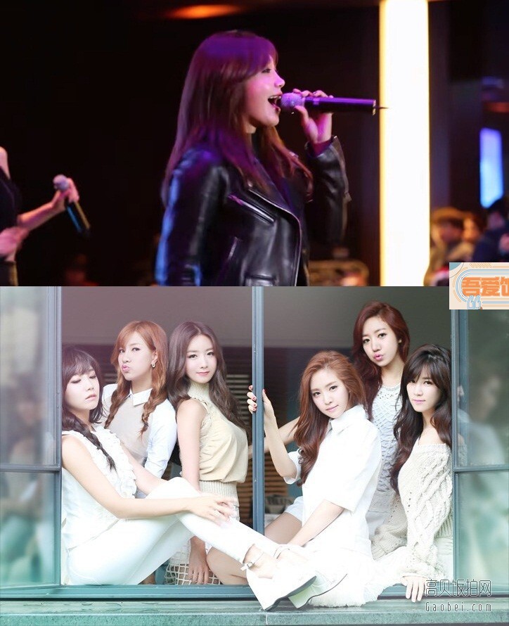 女团Apink参加活动演唱时音响出现故障