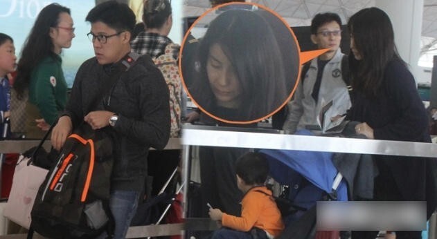 12月19日早晨，郭晶晶带着儿子现身机场