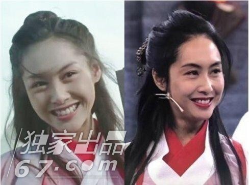 朱茵再次穿上《大话西游》里的红衣白纱变身紫霞仙子