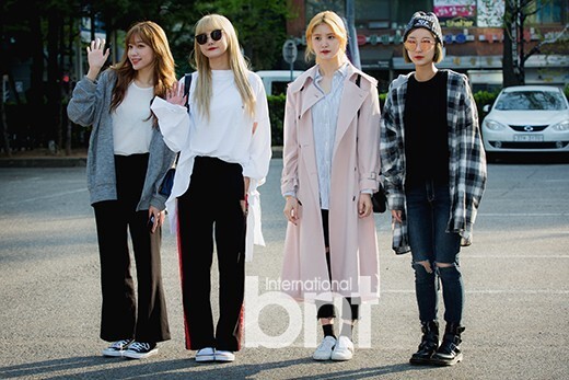 韩国女团EXID、DIA等参加音乐节目《音乐银行》彩排