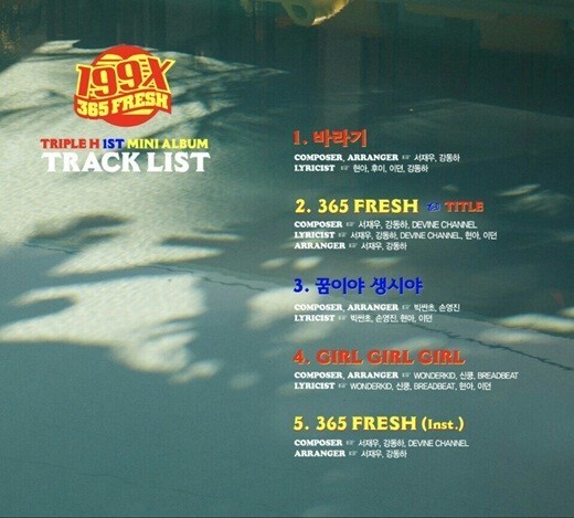 Triple H的首张迷你专辑《199X》歌单列表公开 Triple H的首张迷你专辑《199X》歌单列表公开