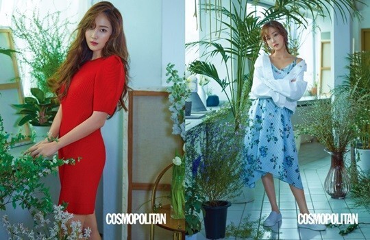 歌手Jessica为《Cosmopolitan》拍摄的5月画报於日前公开