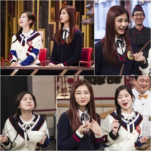 女团TWICE成员多贤与子瑜出演综艺节目《白钟元的三大天王》