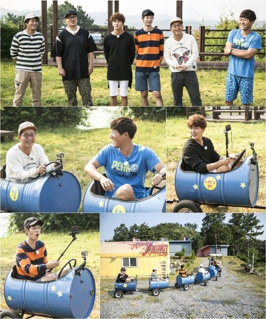 《两天一夜》公开成员们乘坐可爱铁桶火车的预告照 《两天一夜》公开成员们乘坐可爱铁桶火车的预告照