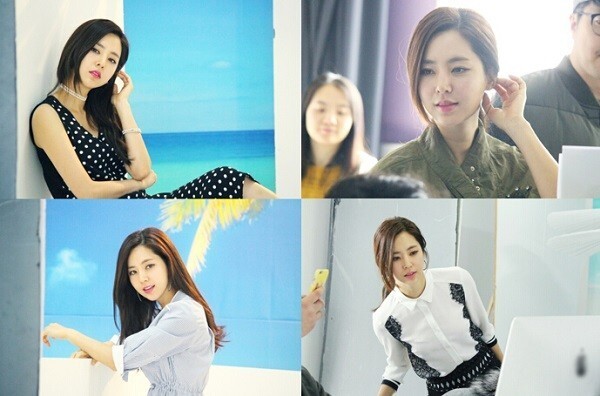 演员韩彩雅在某女性服饰广告拍摄现场的照片公开 演员韩彩雅在某女性服饰广告拍摄现场的照片公开