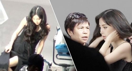 Angelababy在上海拍广告,5个多月大的孕肚终究藏不住 Angelababy在上海拍广告,5个多月大的孕肚终究藏不住