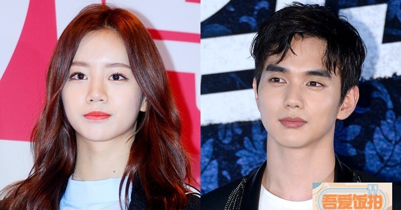 惠利和演员俞承豪正在讨论出演电影《灼鼠之变：怪物的袭击》