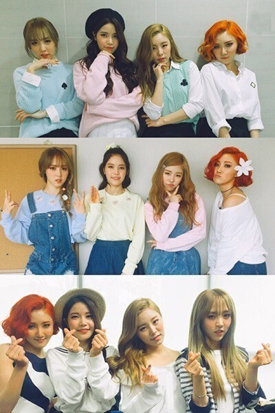 女团Mamamoo身着粉丝们设计的服装上台表演