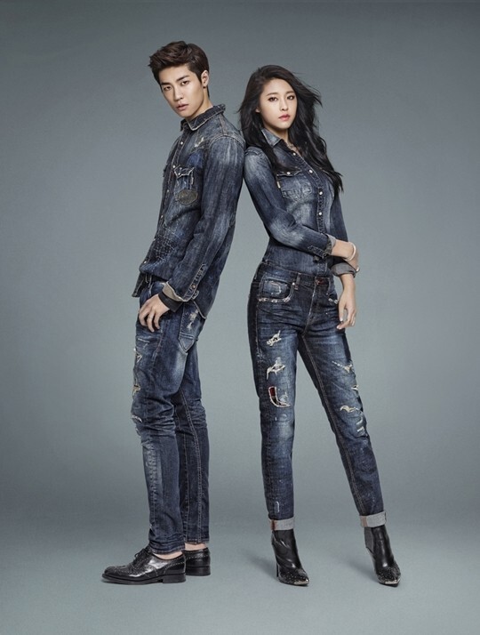 AOA雪炫和N.Flying的承协携手出任牛仔裤广告模特 AOA雪炫和N.Flying的承协携手出任牛仔裤广告模特