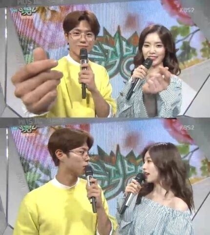 朴宝剑和韩国女子组合Red Velvet Irene一起主持《音乐银行》 朴宝剑和韩国女子组合Red Velvet Irene一起主持《音乐银行》