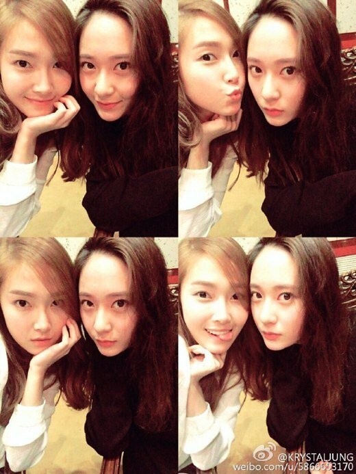f(x)成员Krystal为亲姐姐Jessica庆祝生日 淘气十足表情冷傲